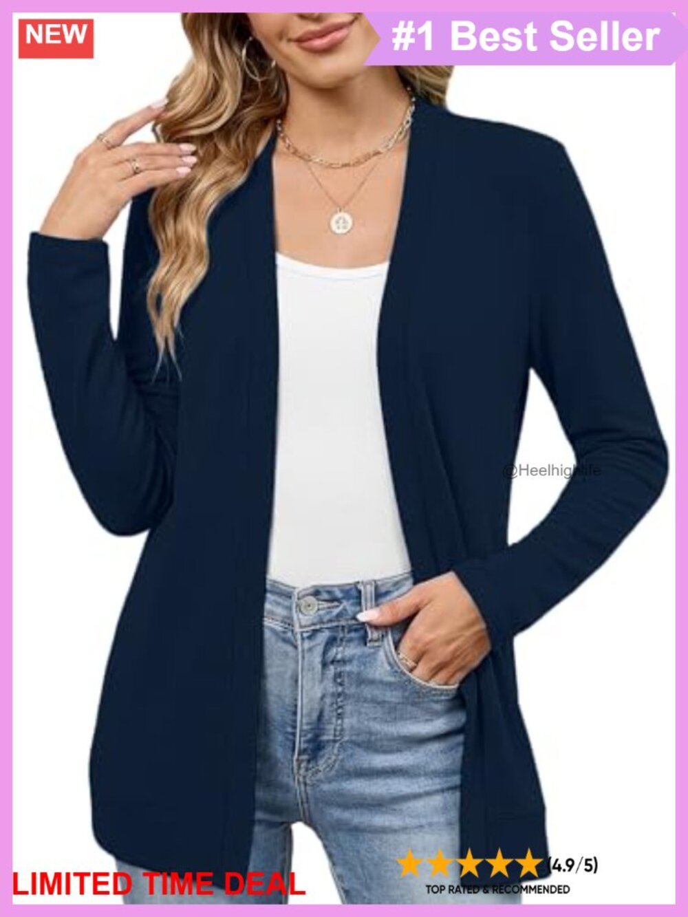 Long Sleeve Knit Cardigan Lightweight Bolero Sweater